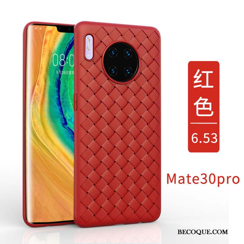 Huawei Mate 30 Pro Coque Qualité Tout Compris Simple Vert Tissage Très Mince