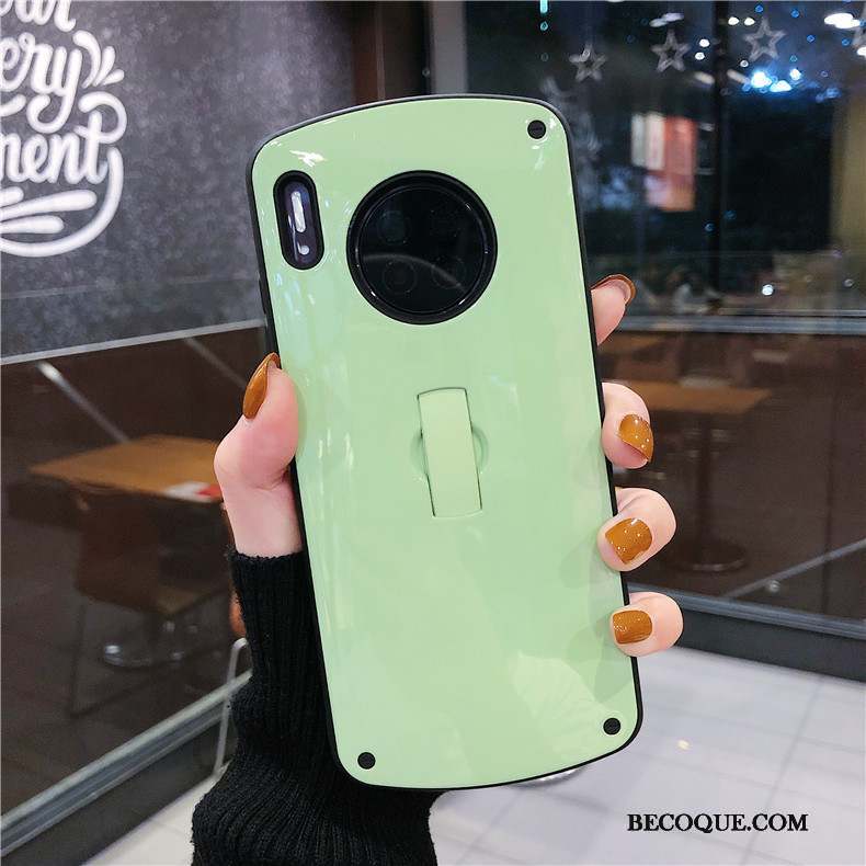 Huawei Mate 30 Pro Coque Silicone Incassable Support Personnalité Vert Net Rouge