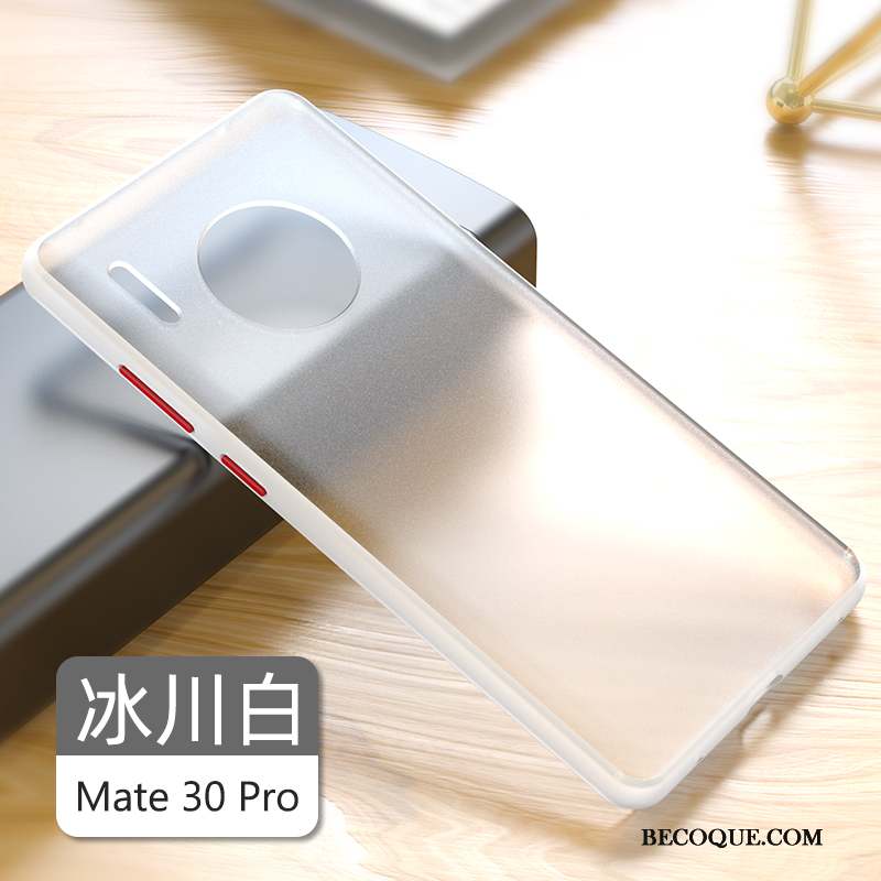 Huawei Mate 30 Pro Coque Très Mince Protection Incassable Net Rouge Bleu Délavé En Daim