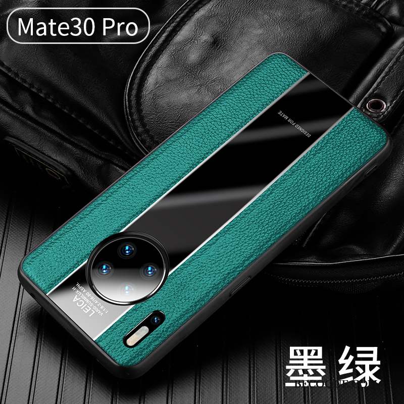 Huawei Mate 30 Pro Coque Vert Tout Compris Étui Support Magnétisme Silicone