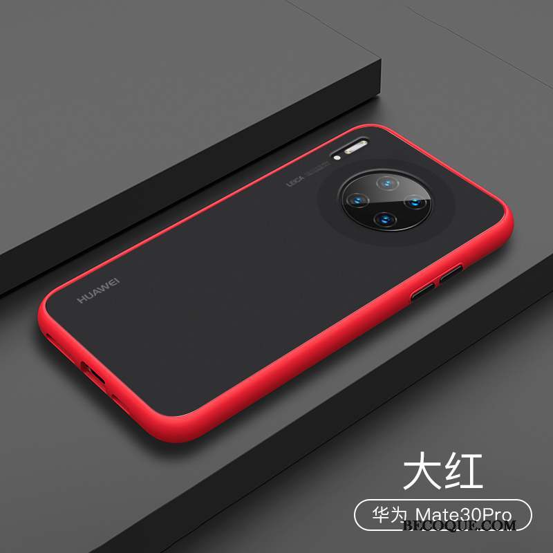 Huawei Mate 30 Pro Incassable Personnalité Rouge Transparent Coque De Téléphone Silicone