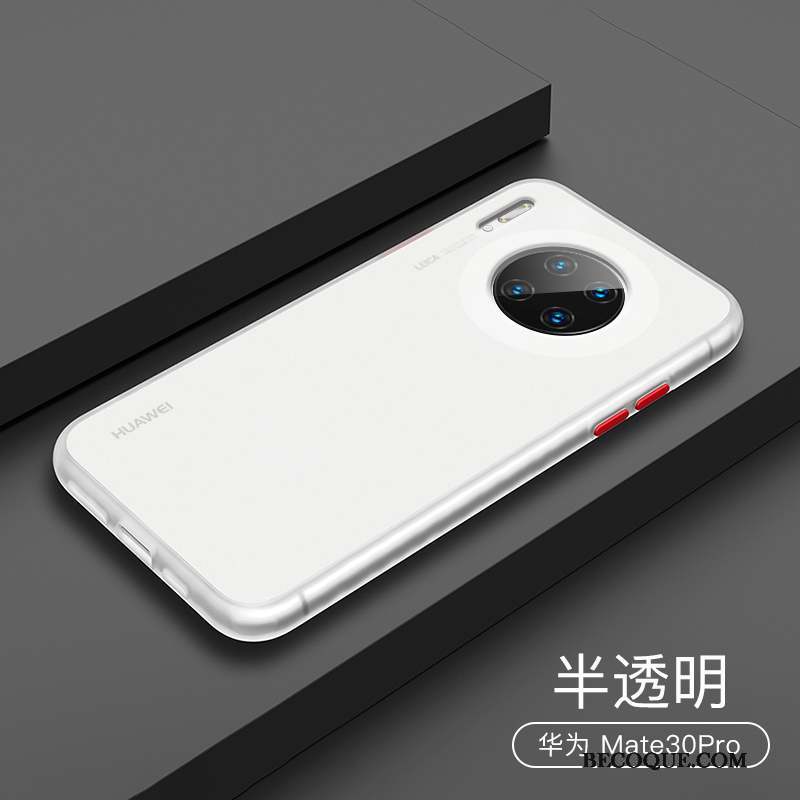 Huawei Mate 30 Pro Incassable Personnalité Rouge Transparent Coque De Téléphone Silicone