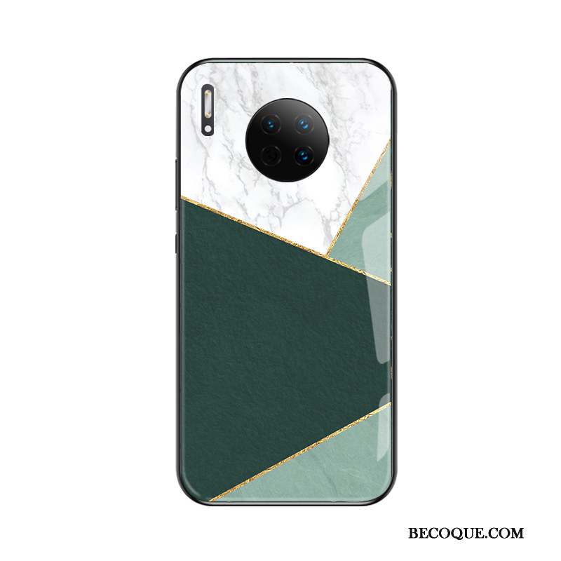 Huawei Mate 30 Pro Personnalité Protection Luxe Coque De Téléphone Vert Foncé Simple