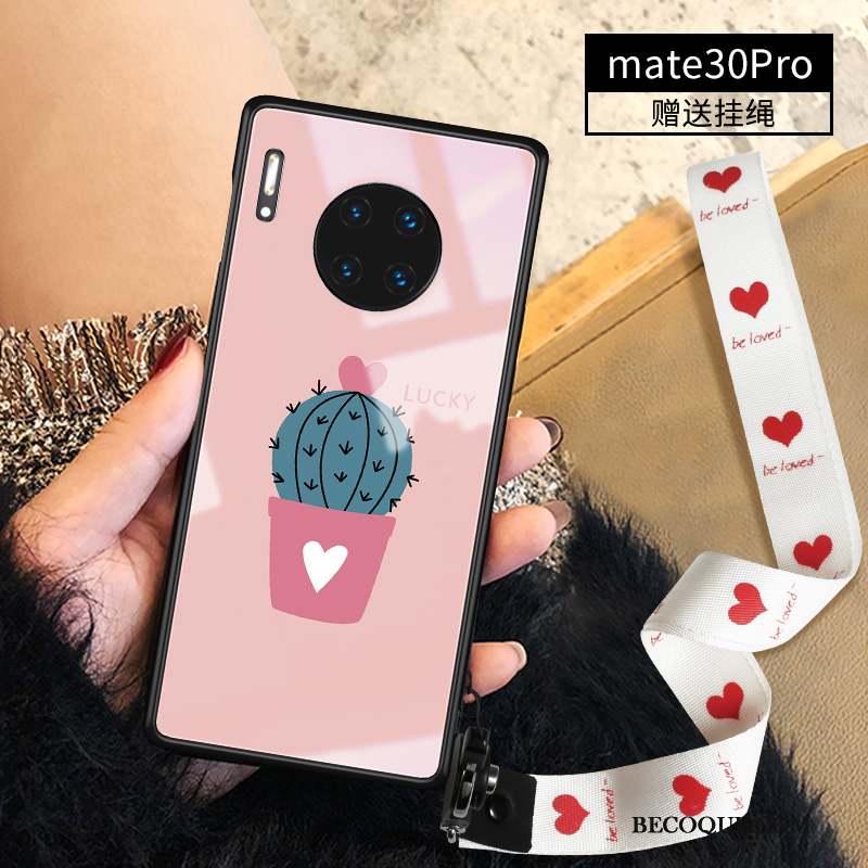 Huawei Mate 30 Pro Protection Incassable Dessin Animé Verre Simple Coque De Téléphone