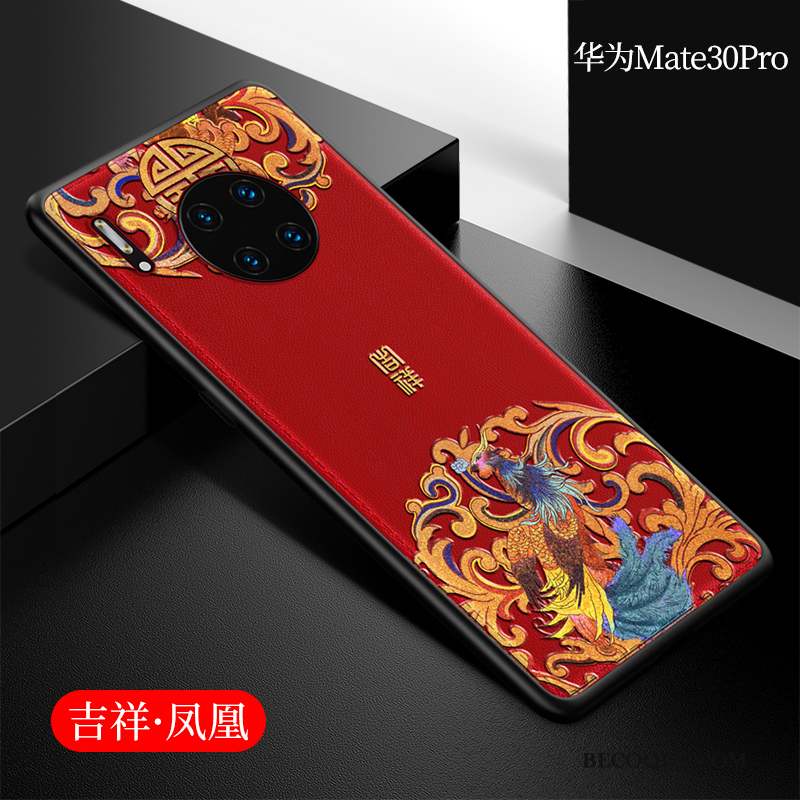 Huawei Mate 30 Pro Rouge Coque De Téléphone Amoureux Mode Incassable Silicone