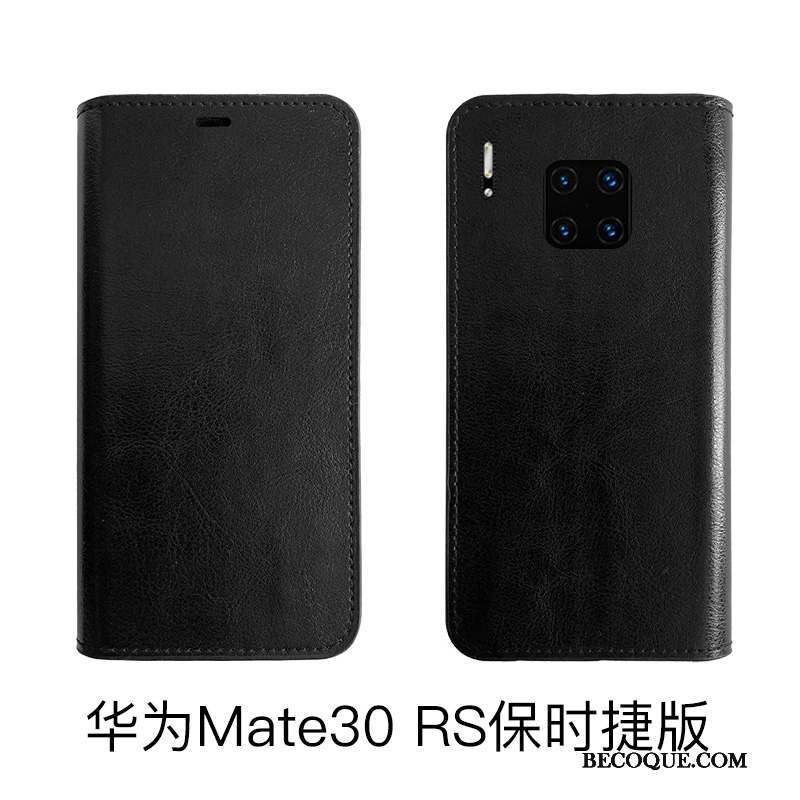 Huawei Mate 30 Rs Coque De Téléphone Étui En Cuir Tout Compris Cuir Véritable Protection Bovins