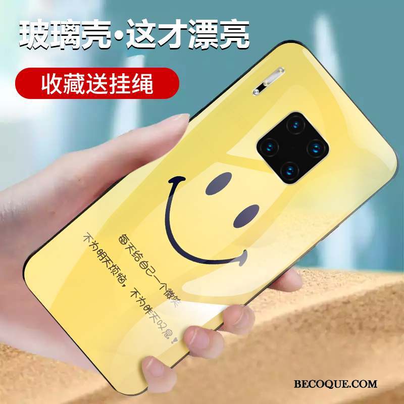 Huawei Mate 30 Rs Coque Incassable Jaune Protection Verre Étui