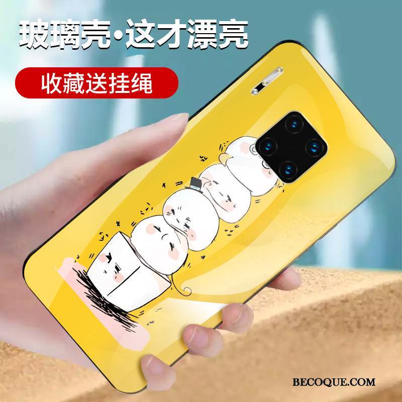 Huawei Mate 30 Rs Coque Incassable Jaune Protection Verre Étui