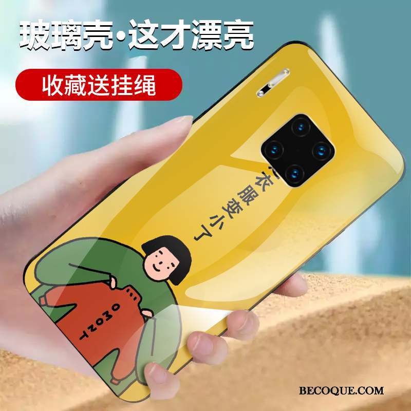 Huawei Mate 30 Rs Coque Incassable Jaune Protection Verre Étui