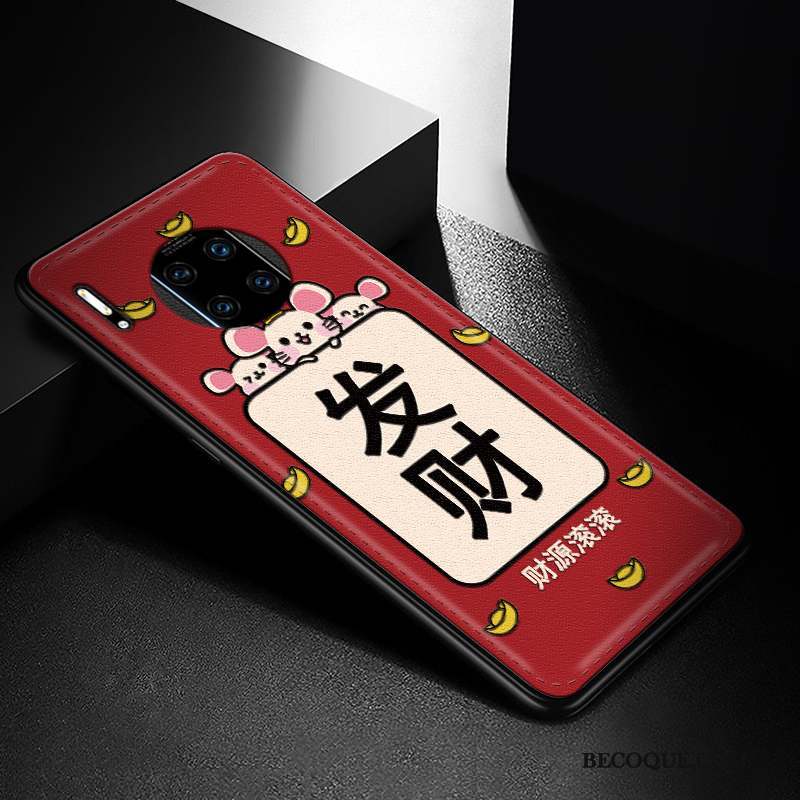 Huawei Mate 30 Rs Nouveau Gaufrage Cuir Modèle Fleurie Créatif Coque De Téléphone