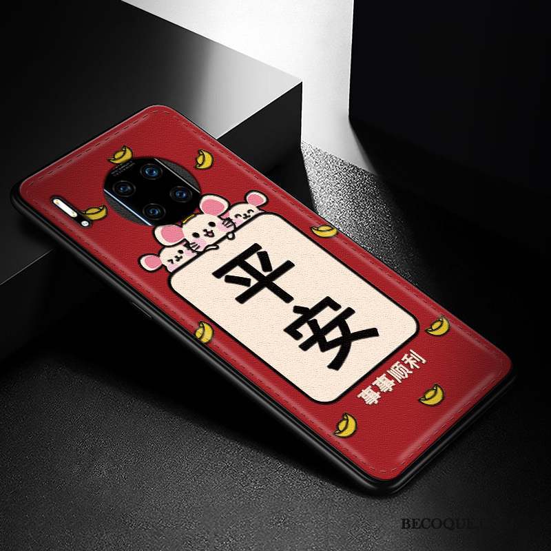 Huawei Mate 30 Rs Nouveau Gaufrage Cuir Modèle Fleurie Créatif Coque De Téléphone