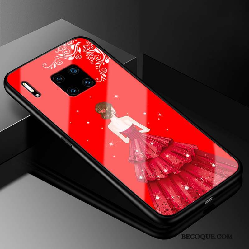 Huawei Mate 30 Rs Rouge Verre Protection Yarn Coque De Téléphone