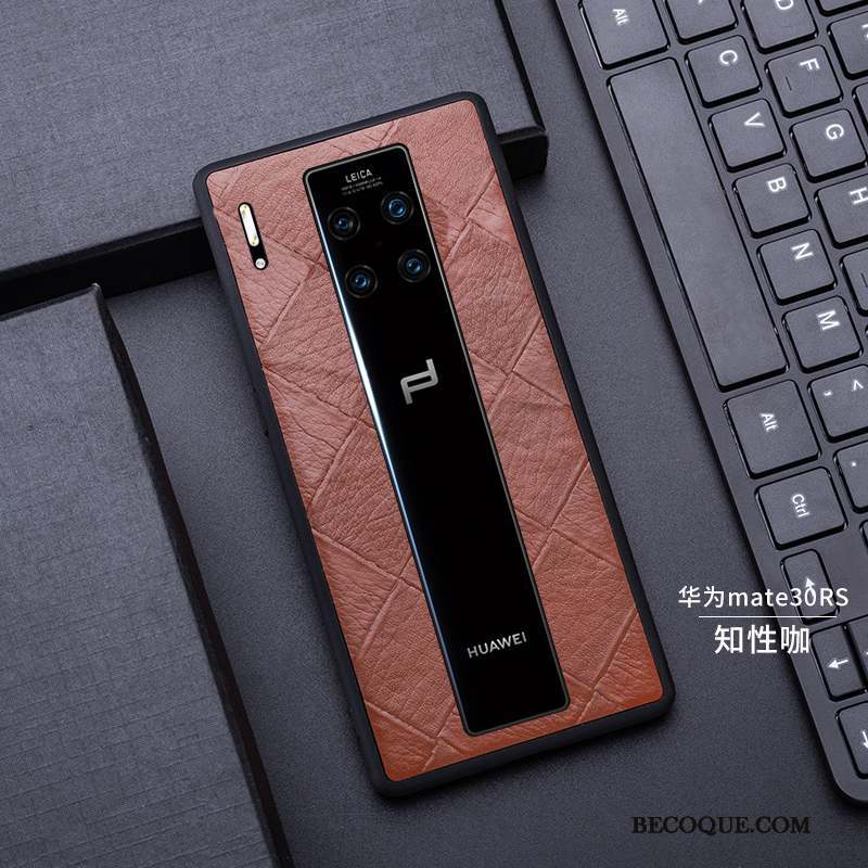 Huawei Mate 30 Rs Tout Compris Cuir Haut Coque Cuir Véritable Très Mince Luxe