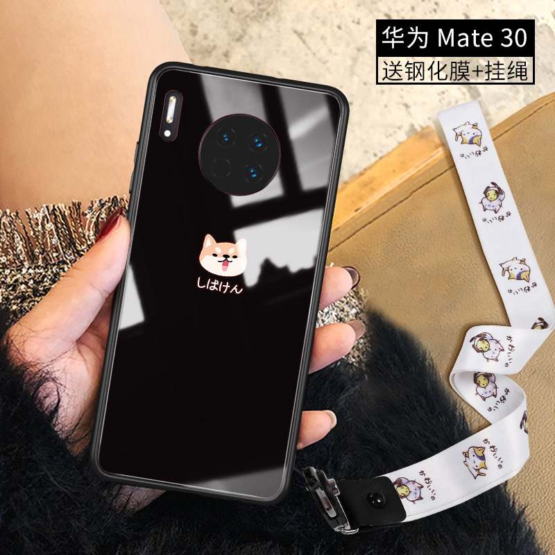 Huawei Mate 30 Verre Coque De Téléphone Membrane Silicone Tempérer Personnalité