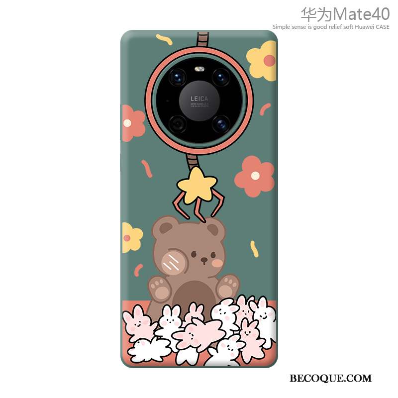 Huawei Mate 40 Coque Tout Compris Incassable Protection Nouveau Dessin Animé Bleu