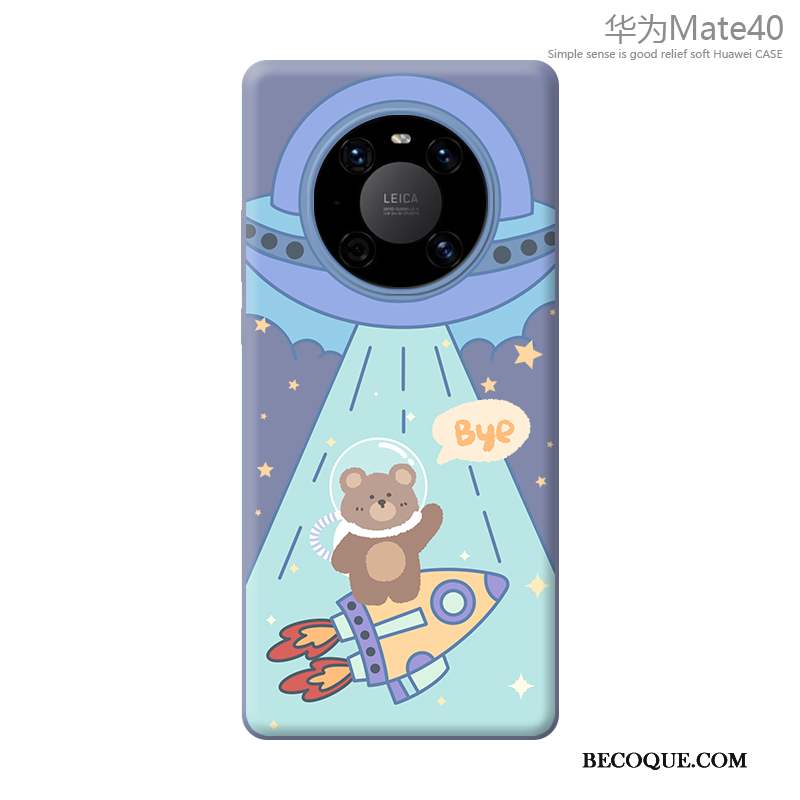 Huawei Mate 40 Coque Tout Compris Incassable Protection Nouveau Dessin Animé Bleu