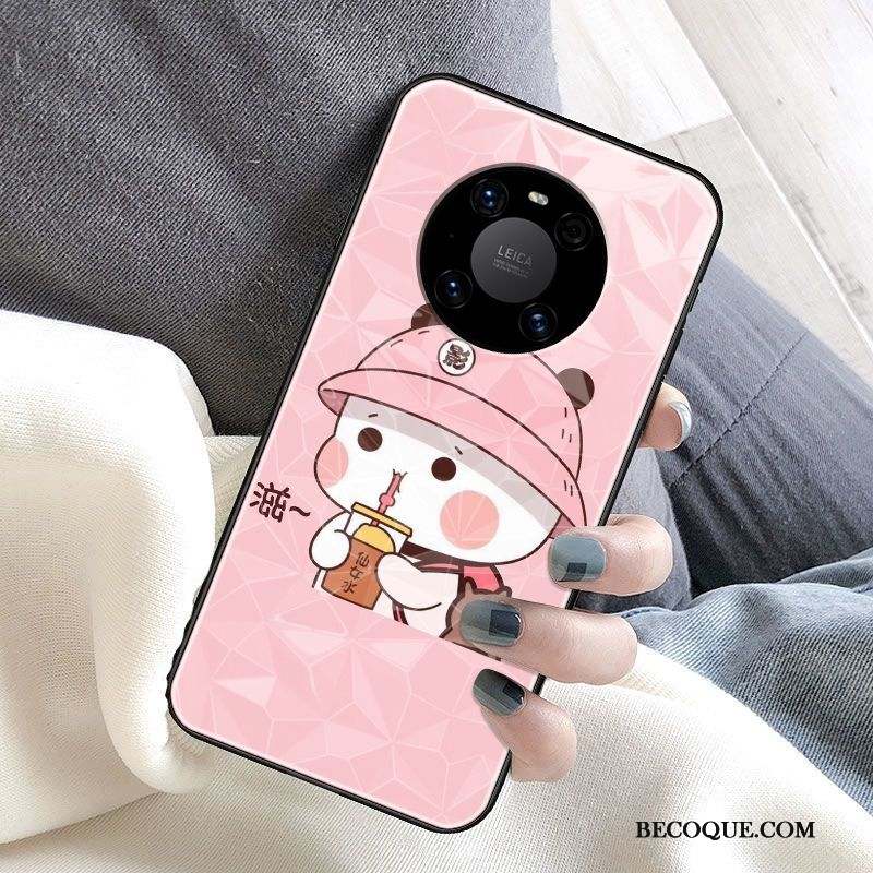 Huawei Mate 40 Nouveau Incassable Amoureux Petit Coque De Téléphone Rose