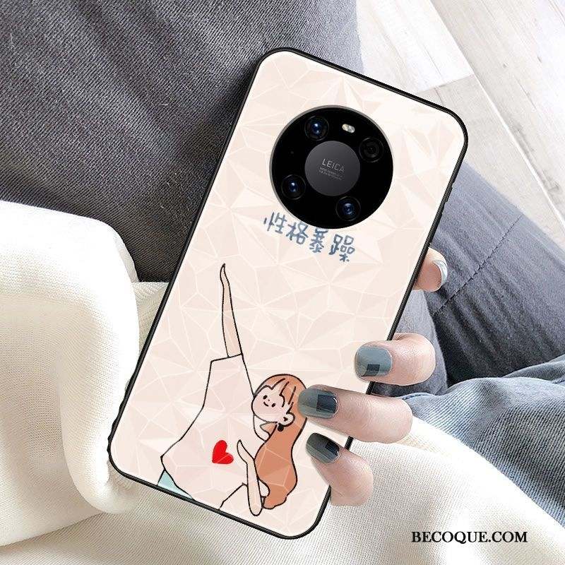 Huawei Mate 40 Nouveau Incassable Amoureux Petit Coque De Téléphone Rose