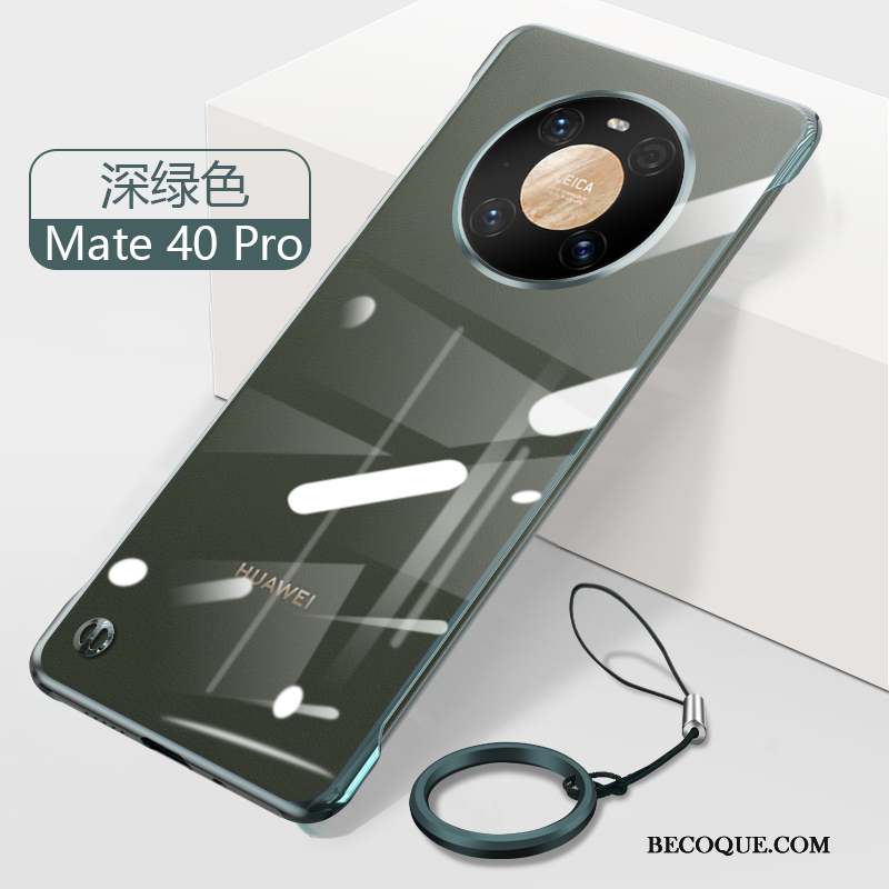 Huawei Mate 40 Pro Border Jaune Coque Transparent Étui Très Mince
