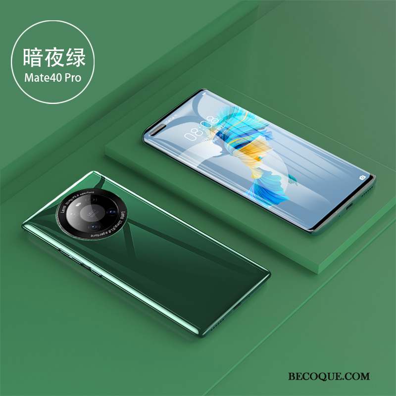 Huawei Mate 40 Pro Coque Blanc Miroir Très Mince Nouveau Net Rouge Luxe