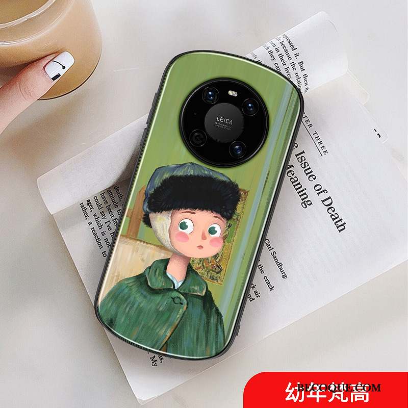 Huawei Mate 40 Pro Coque De Téléphone Dessin Animé Marque De Tendance Haute Protection Verre