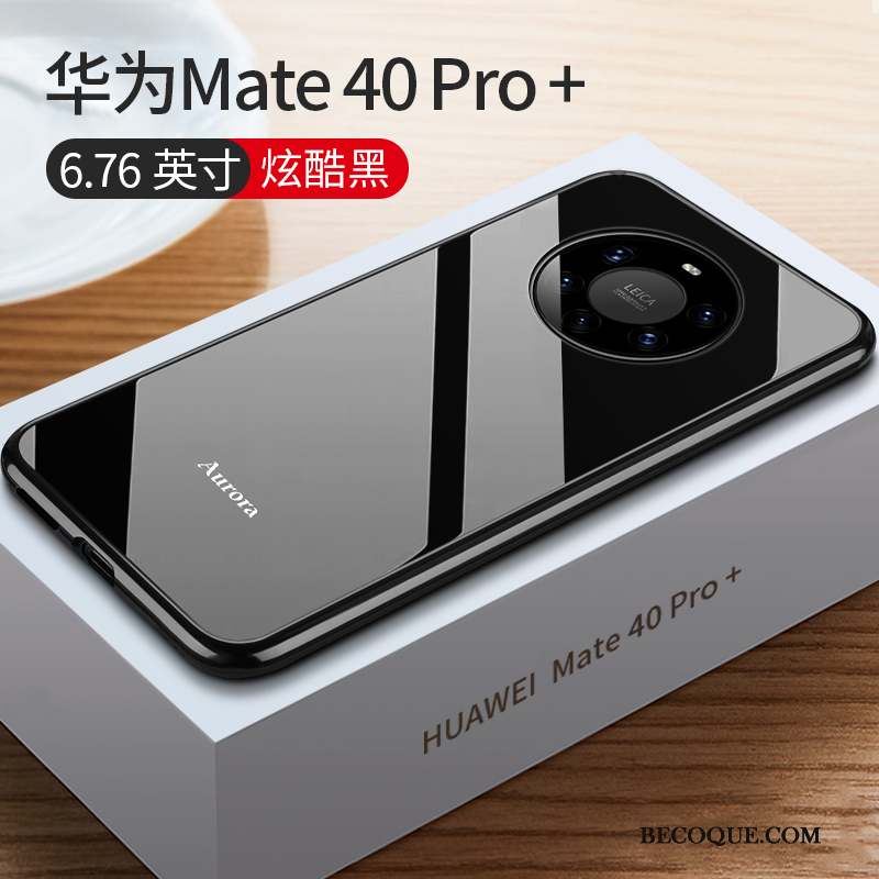 Huawei Mate 40 Pro+ Coque De Téléphone Métal Très Mince Rouge Nouveau Protection
