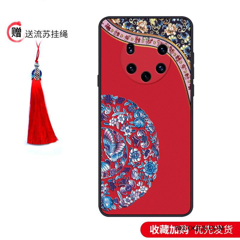 Huawei Mate 40 Pro+ Coque De Téléphone Silicone Délavé En Daim Tout Compris Incassable Bleu