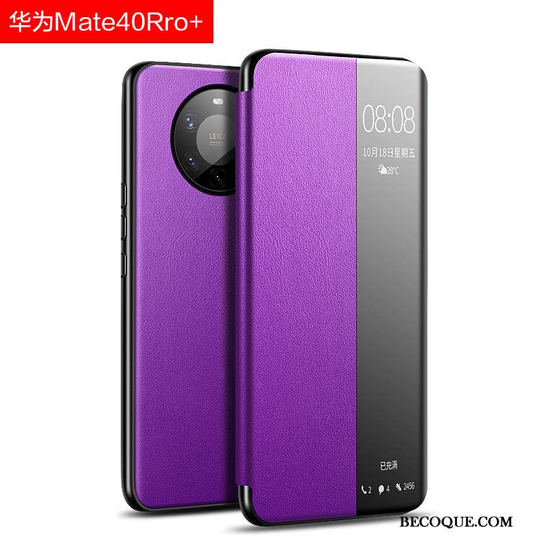 Huawei Mate 40 Pro+ Coque De Téléphone Violet Silicone Protection Dormance Étui