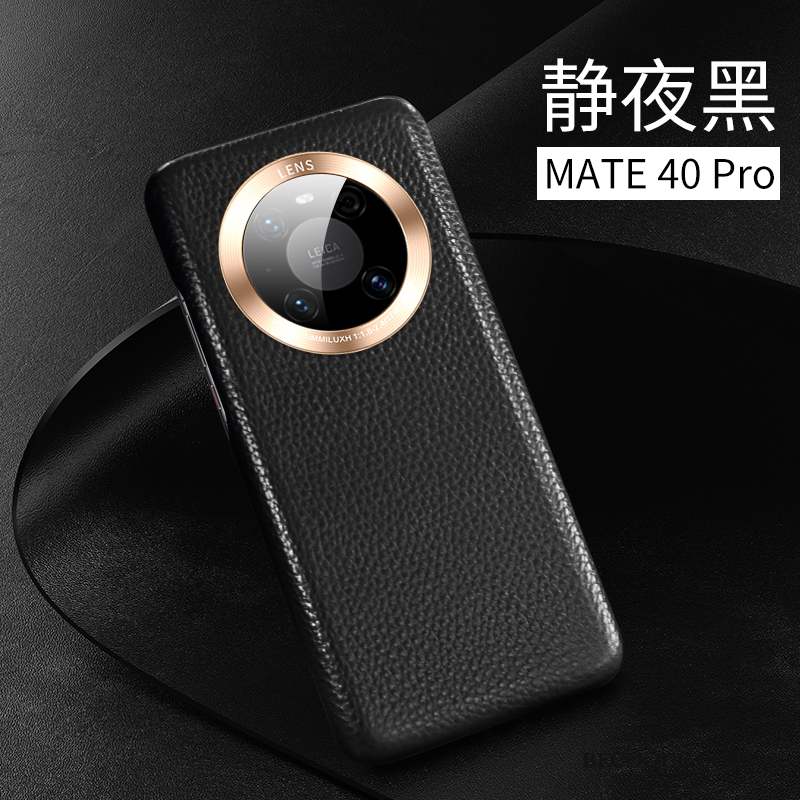 Huawei Mate 40 Pro Coque Protection Luxe Nouveau Rouge Très Mince Cuir Véritable