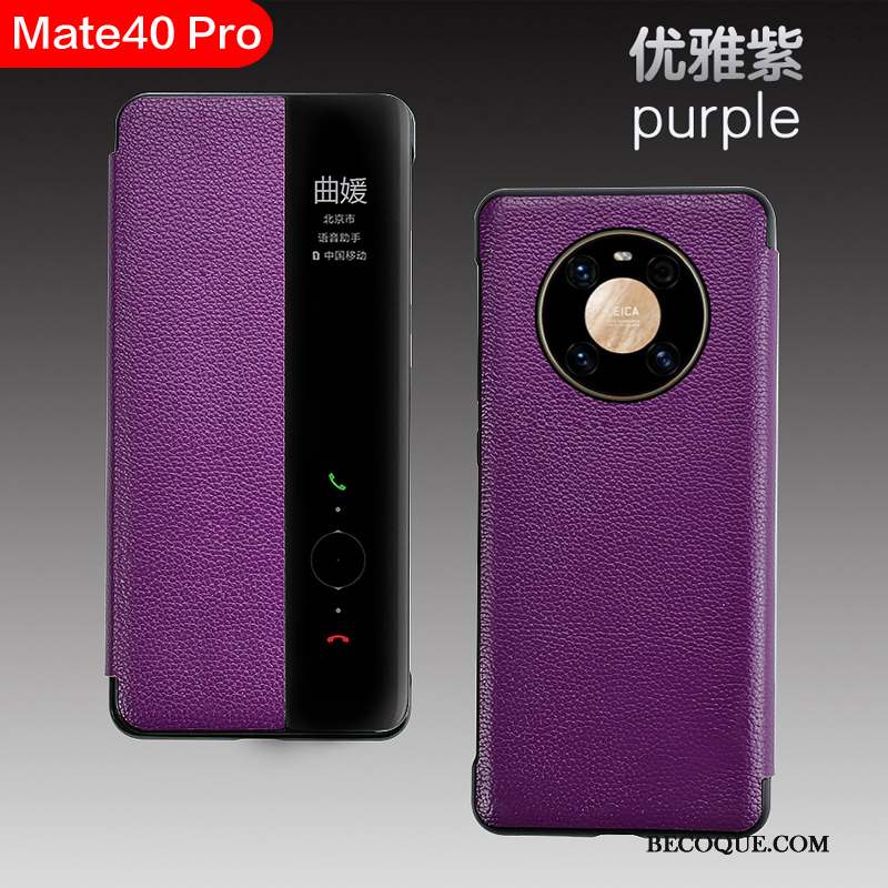 Huawei Mate 40 Pro Coque Rouge Tout Compris Windows Luxe Business Étui