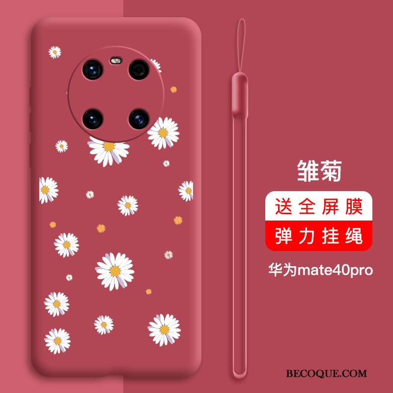 Huawei Mate 40 Pro Coque Tout Compris Vert Créatif Net Rouge Nouveau Incassable