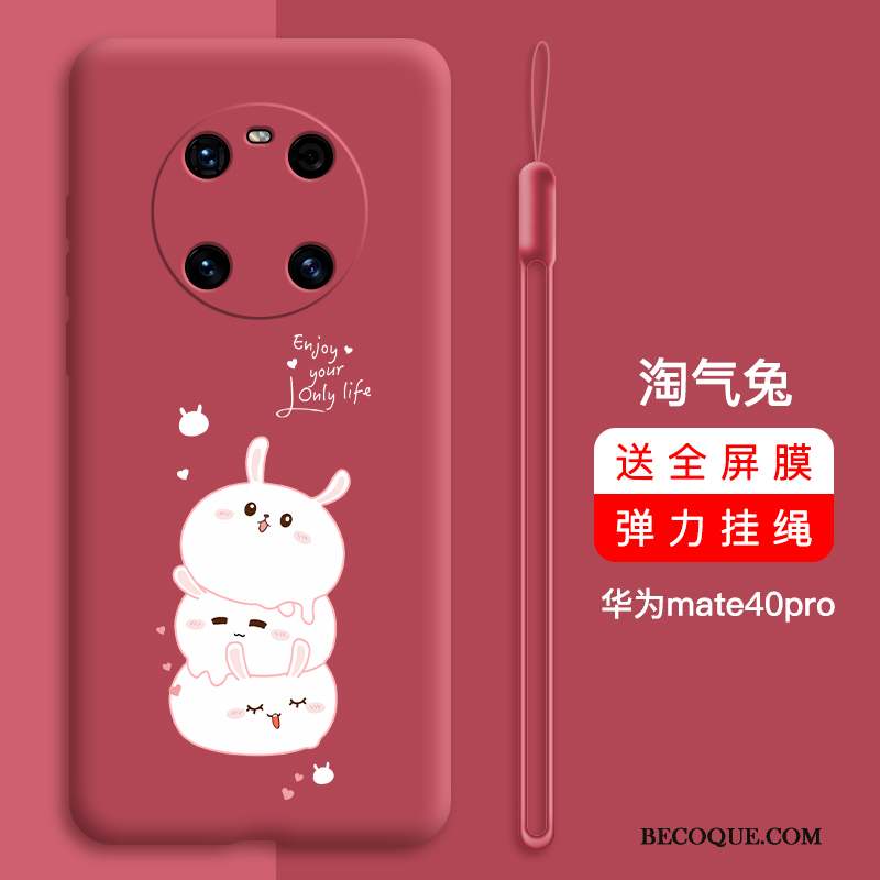 Huawei Mate 40 Pro Coque Tout Compris Vert Créatif Net Rouge Nouveau Incassable