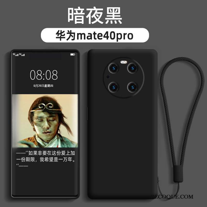 Huawei Mate 40 Pro Incassable Coque De Téléphone Silicone Luxe Gris Ornements Suspendus
