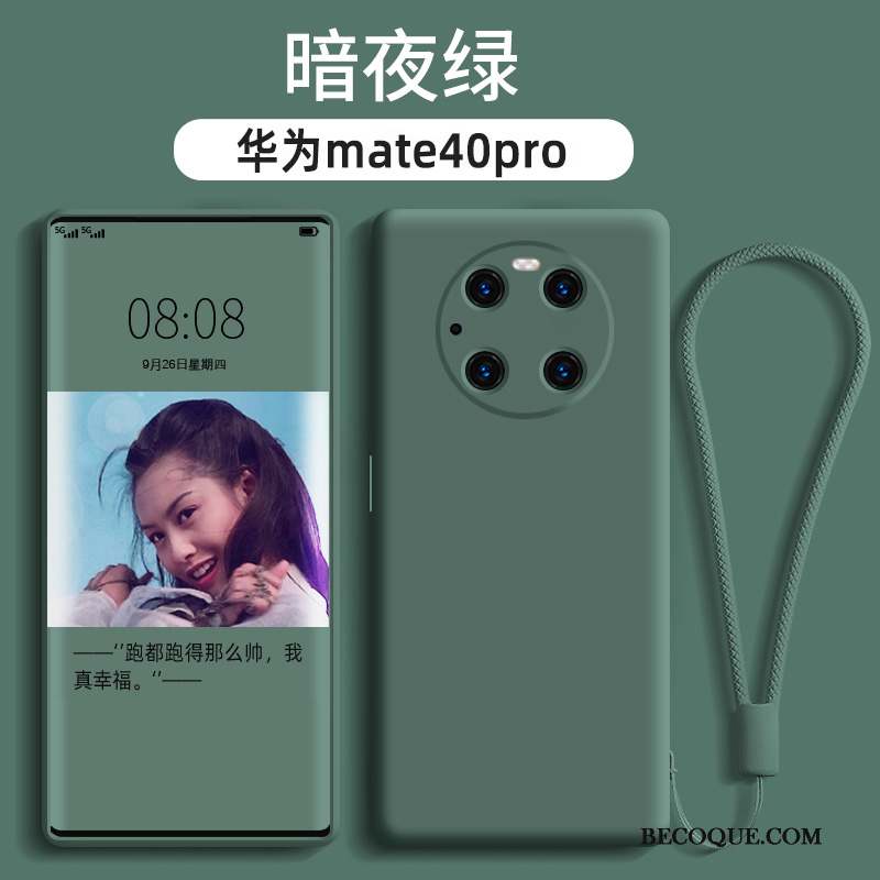 Huawei Mate 40 Pro Incassable Coque De Téléphone Silicone Luxe Gris Ornements Suspendus