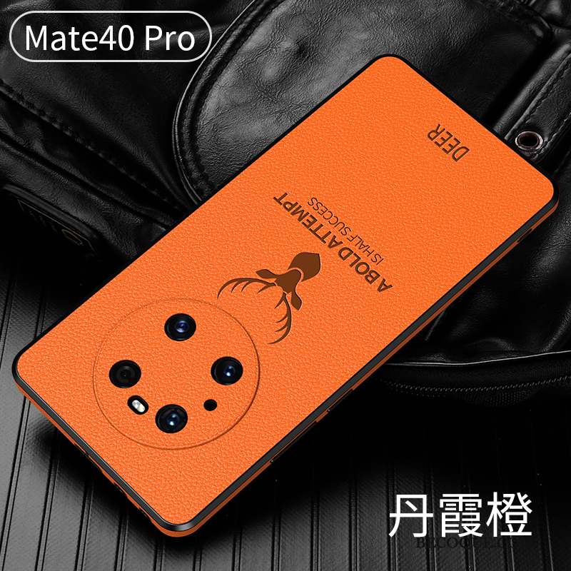 Huawei Mate 40 Pro Silicone Orange Fluide Doux Incassable Nouveau Coque