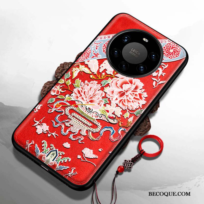 Huawei Mate 40 Pro+ Vent Nouveau Gaufrage Coque De Téléphone Tendance Dragon