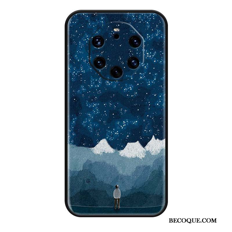 Huawei Mate 40 Rs Personnalité Incassable Délavé En Daim Coque De Téléphone Silicone Gaufrage