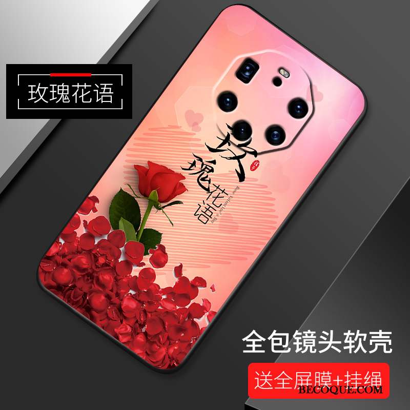 Huawei Mate 40 Rs Silicone Incassable Rose Simple Étui Coque