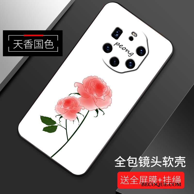 Huawei Mate 40 Rs Silicone Incassable Rose Simple Étui Coque