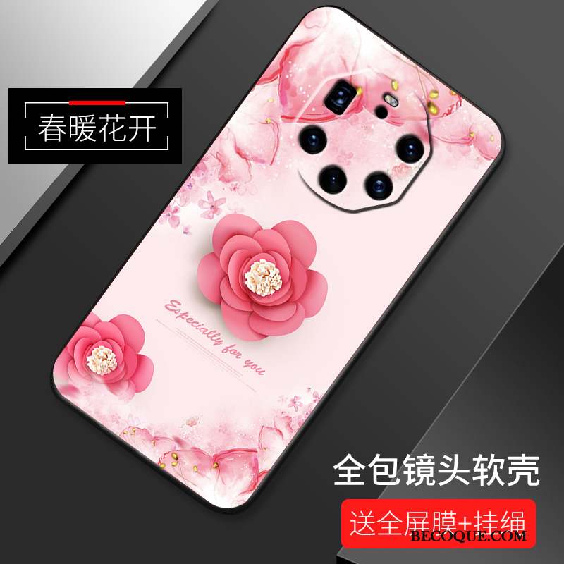 Huawei Mate 40 Rs Silicone Incassable Rose Simple Étui Coque