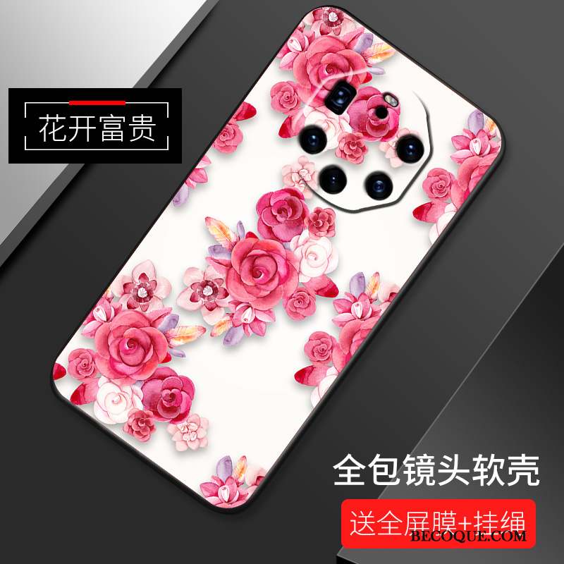 Huawei Mate 40 Rs Silicone Incassable Rose Simple Étui Coque