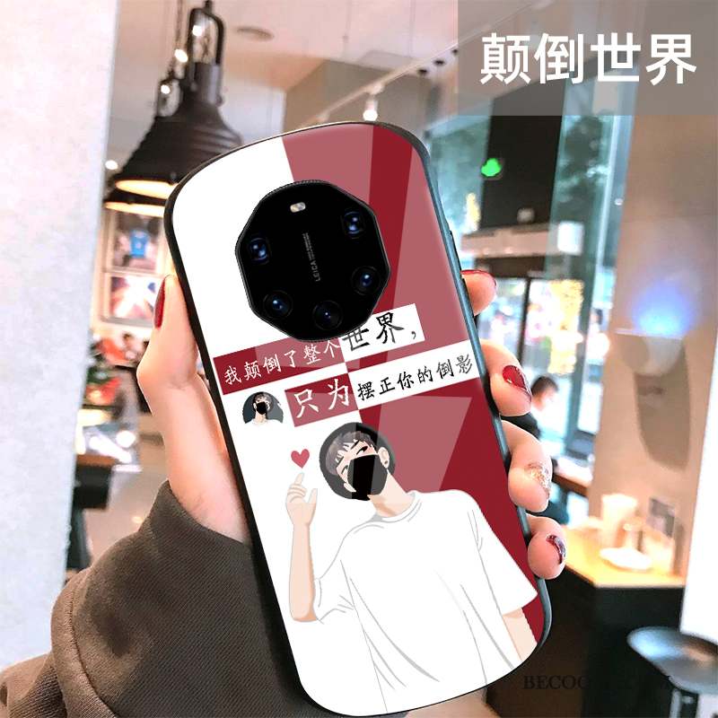 Huawei Mate 40 Rs Verre Coque De Téléphone Miroir Petit Protection