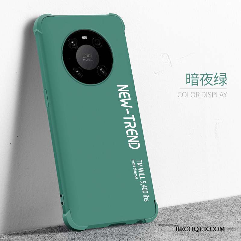 Huawei Mate 40 Tendance Protection Coque Vert Personnalité Fluide Doux