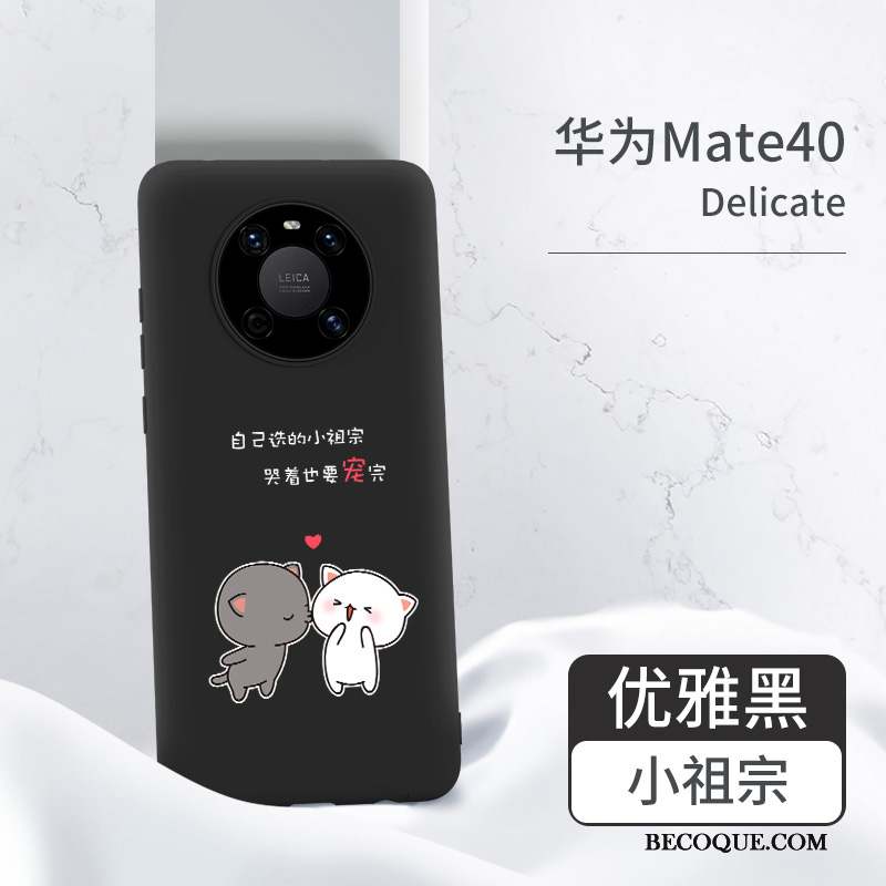 Huawei Mate 40 Tout Compris Coque De Téléphone Incassable Silicone Noir Étui