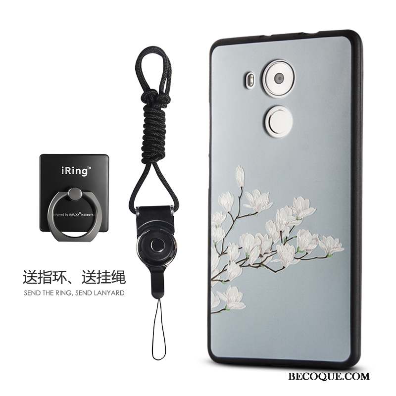 Huawei Mate 8 Coque De Téléphone Blanc Frais Silicone Dimensionnel Gaufrage
