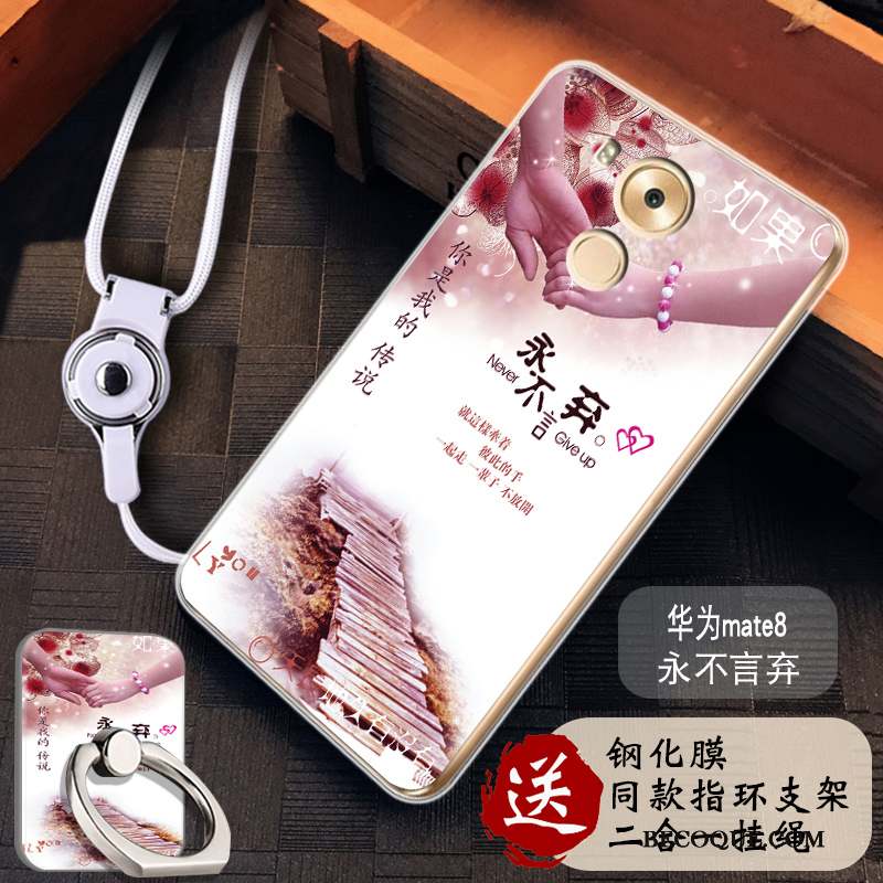 Huawei Mate 8 Coque Incassable Téléphone Portable Protection Simple Rose