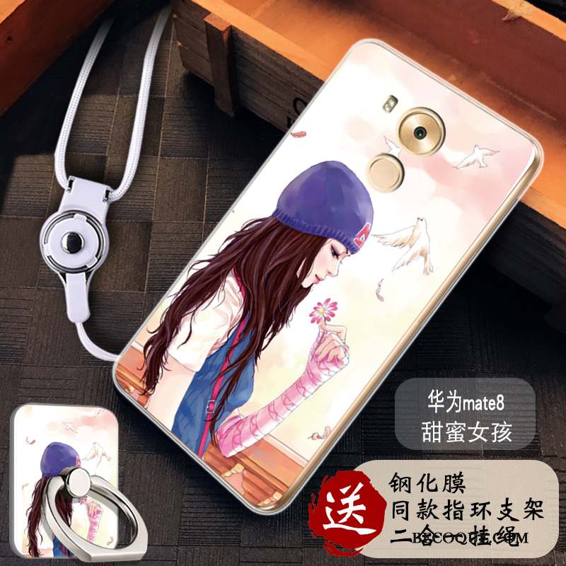Huawei Mate 8 Coque Incassable Téléphone Portable Protection Simple Rose