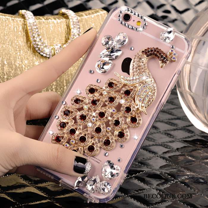 Huawei Mate 8 Coque Étui Bleu Protection Luxe Incassable Strass