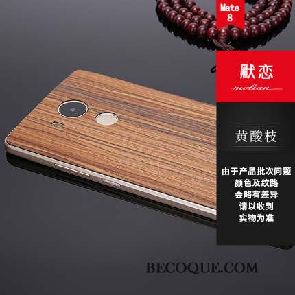 Huawei Mate 8 Couvercle Arrière Protection Coque De Téléphone Étui Rouge Bois Massif