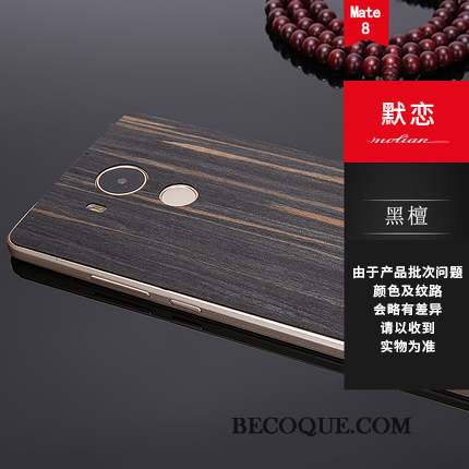 Huawei Mate 8 Couvercle Arrière Protection Coque De Téléphone Étui Rouge Bois Massif